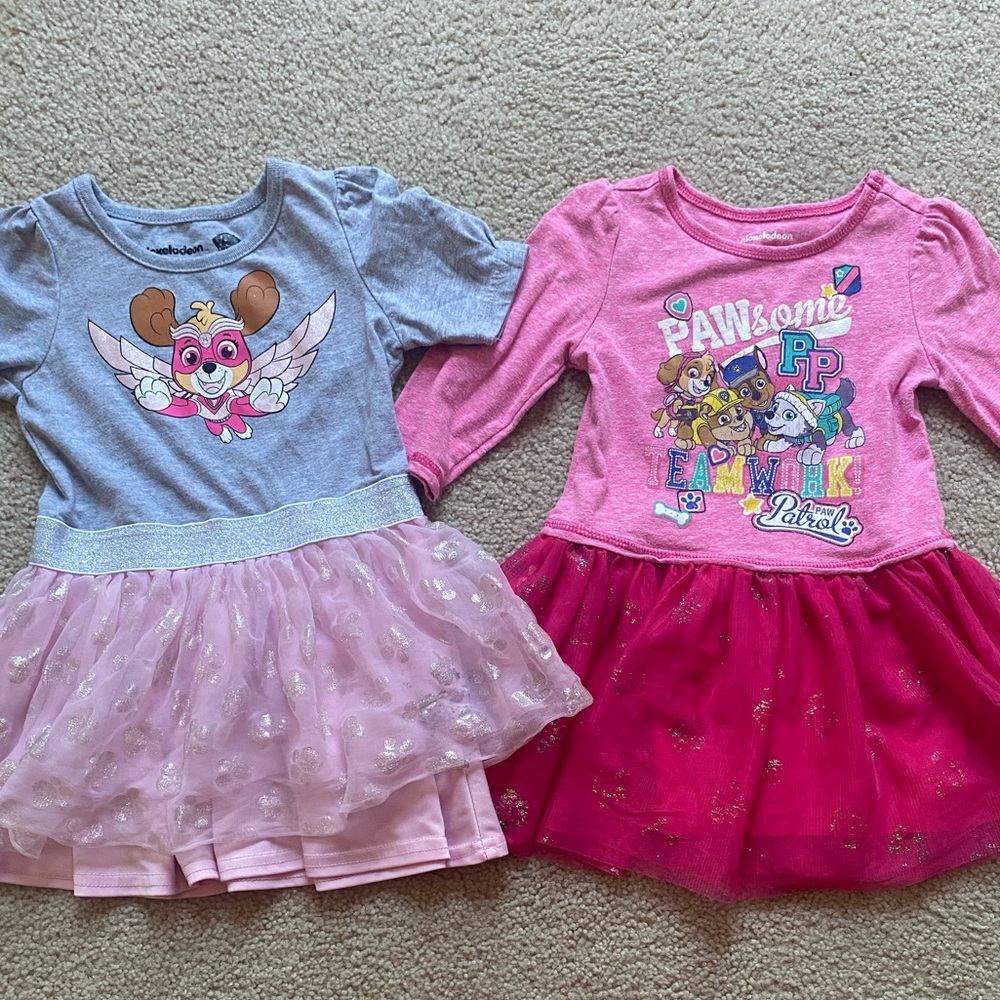 Toddler girl paw patrol dress bundle 3T
